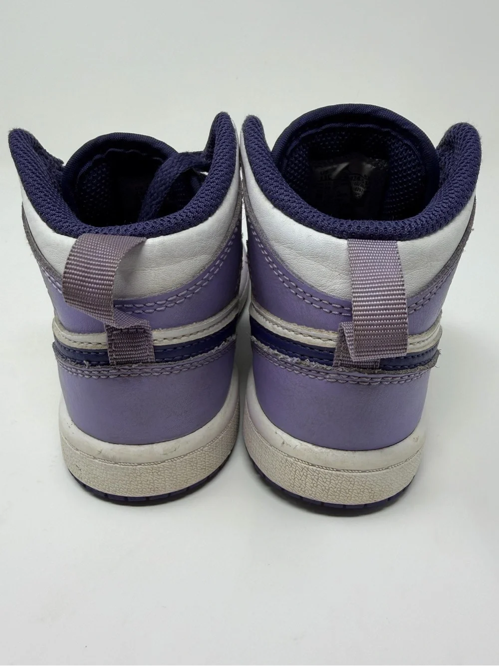 Nike Jordan 1 Kids' Purple and White High-Top Sneakers Sz.11c